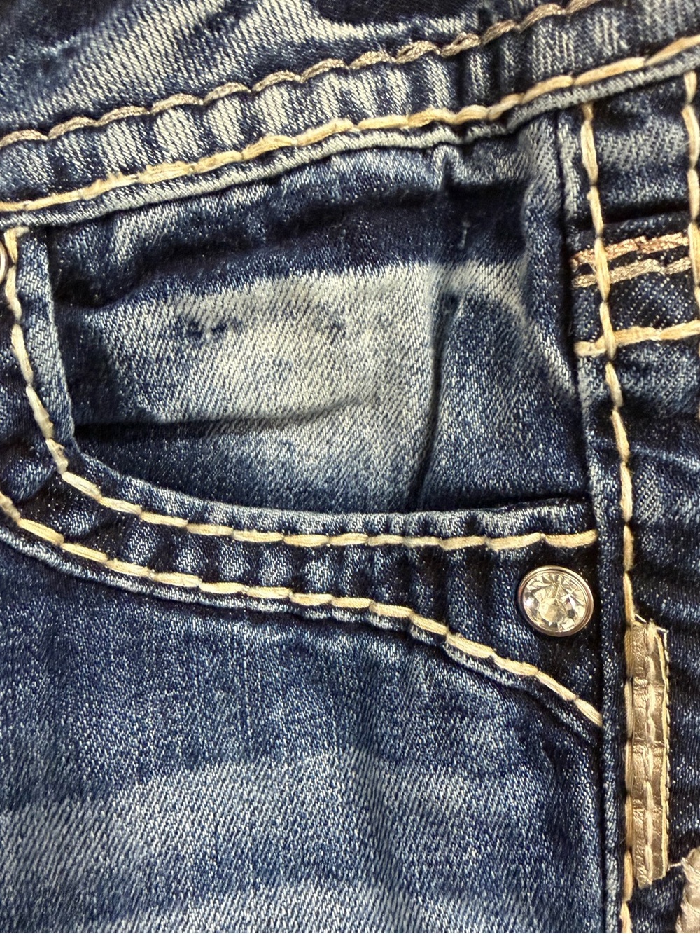 Rock Revival Embellished Bootcut Jeans Y2K Low Rise Size 25 - Picture 3 of 10